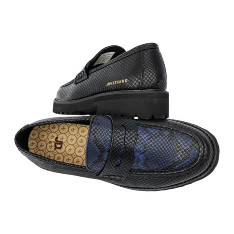 Jonathan D Penny Moc Snake Print - Eclipse Black
