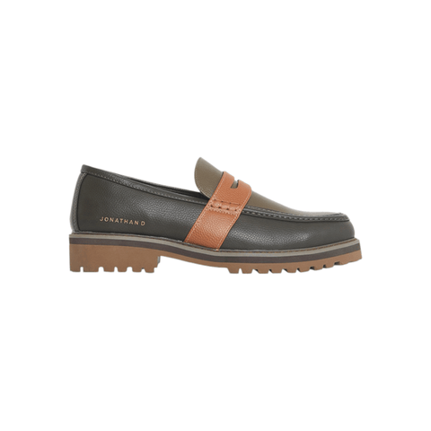 Jonathan D Penny Moc Pu Hunter Green/Tan