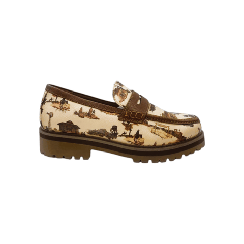 Jonathan D Western Print Brown