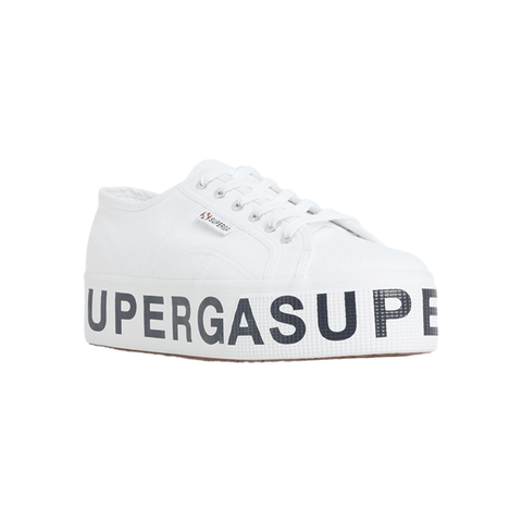Superga 2790 Platform Lettering White