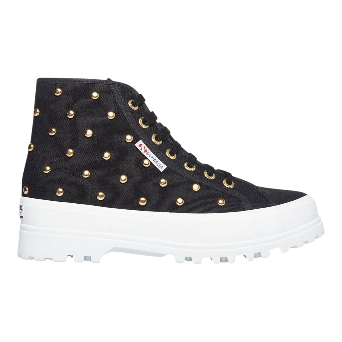 Superga 2341 HI Top Alpina Studs Black