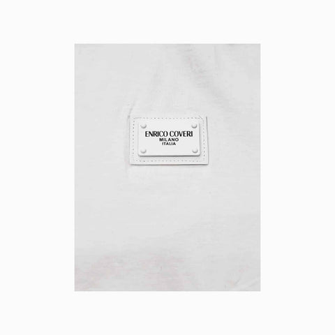 Enrico Coveri T-Shirt Small Chest Logo White