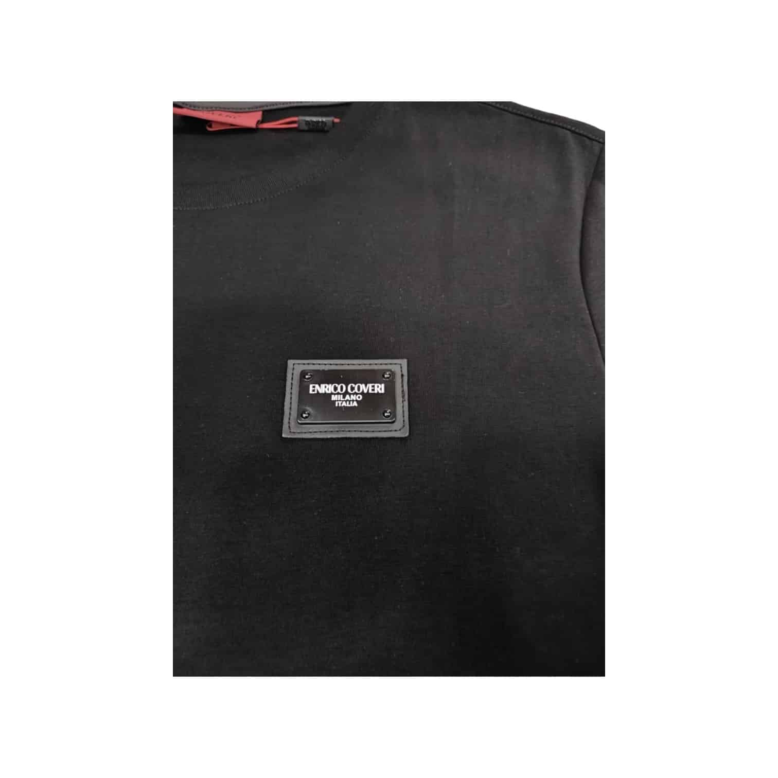 Enrico Coveri T-Shirt Small Chest Logo Black