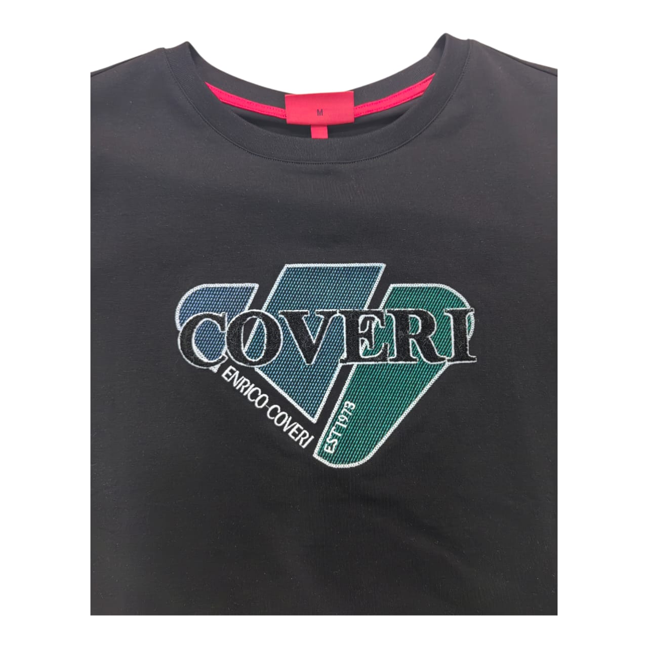 Enrico Coveri T-shirt Center Stitched Logo Black