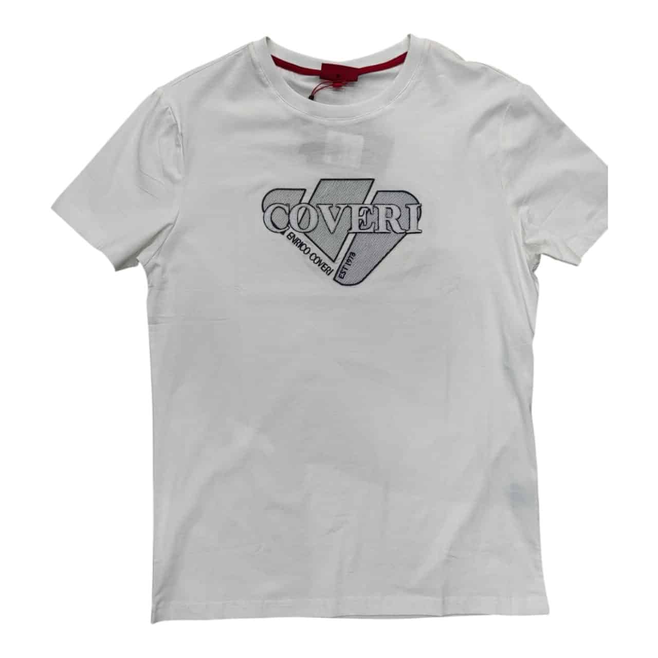 Enrico Coveri T-shirt Center Stitched Logo White – thebrandedwardrobe