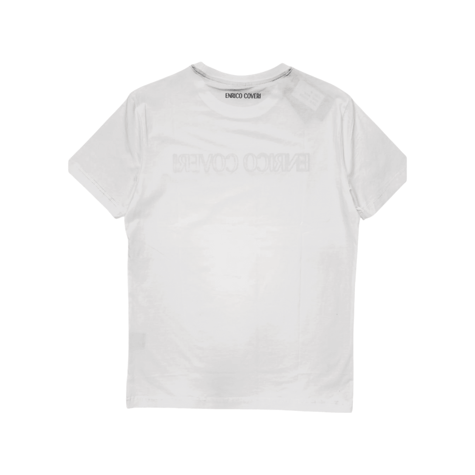 Enrico Coveri 3D Stitch Logo T-Shirt White/Blue