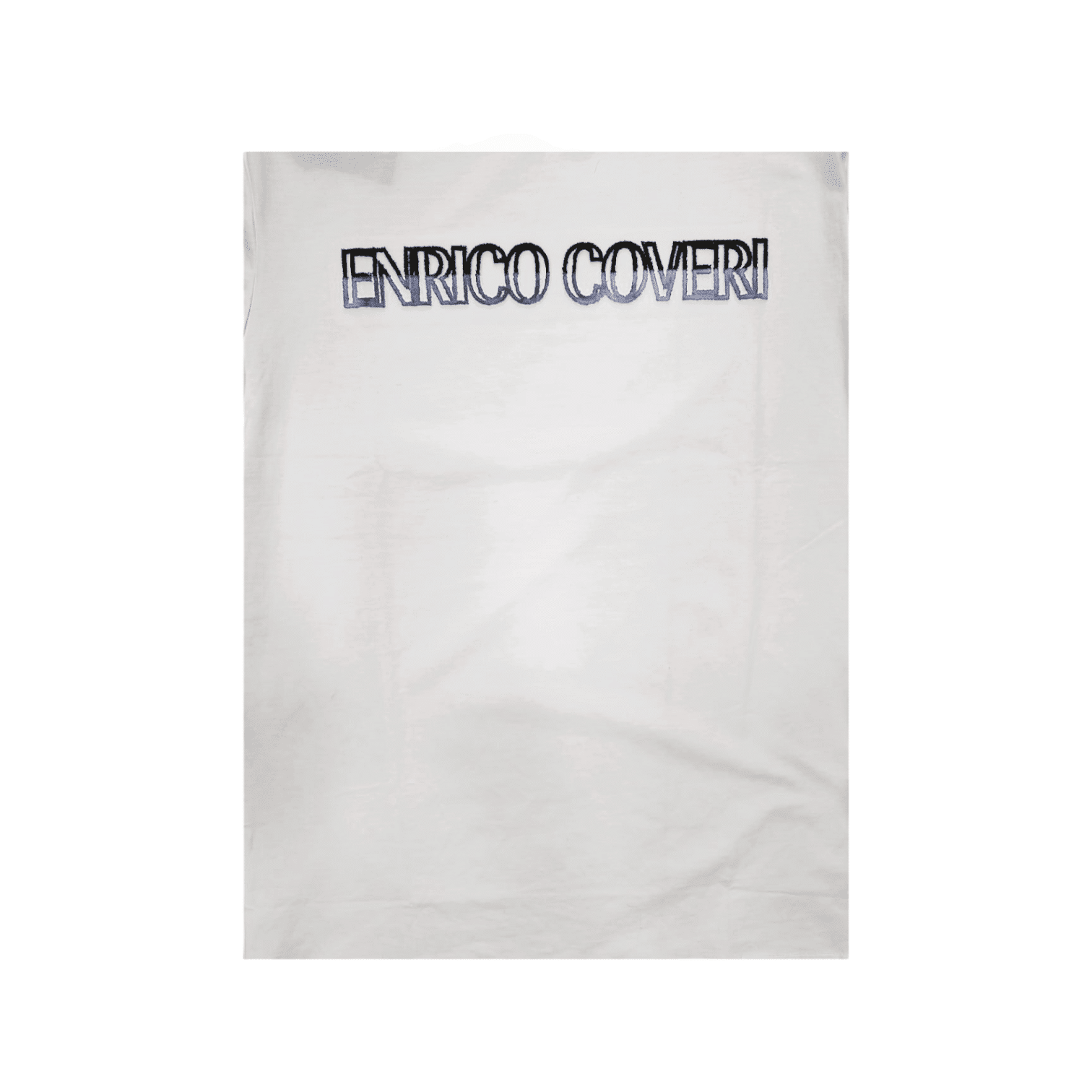 Enrico Coveri 3D Stitch Logo T-Shirt White/Blue
