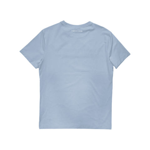Enrico Coveri 3D Stitch Logo T-Shirt Light Blue/White