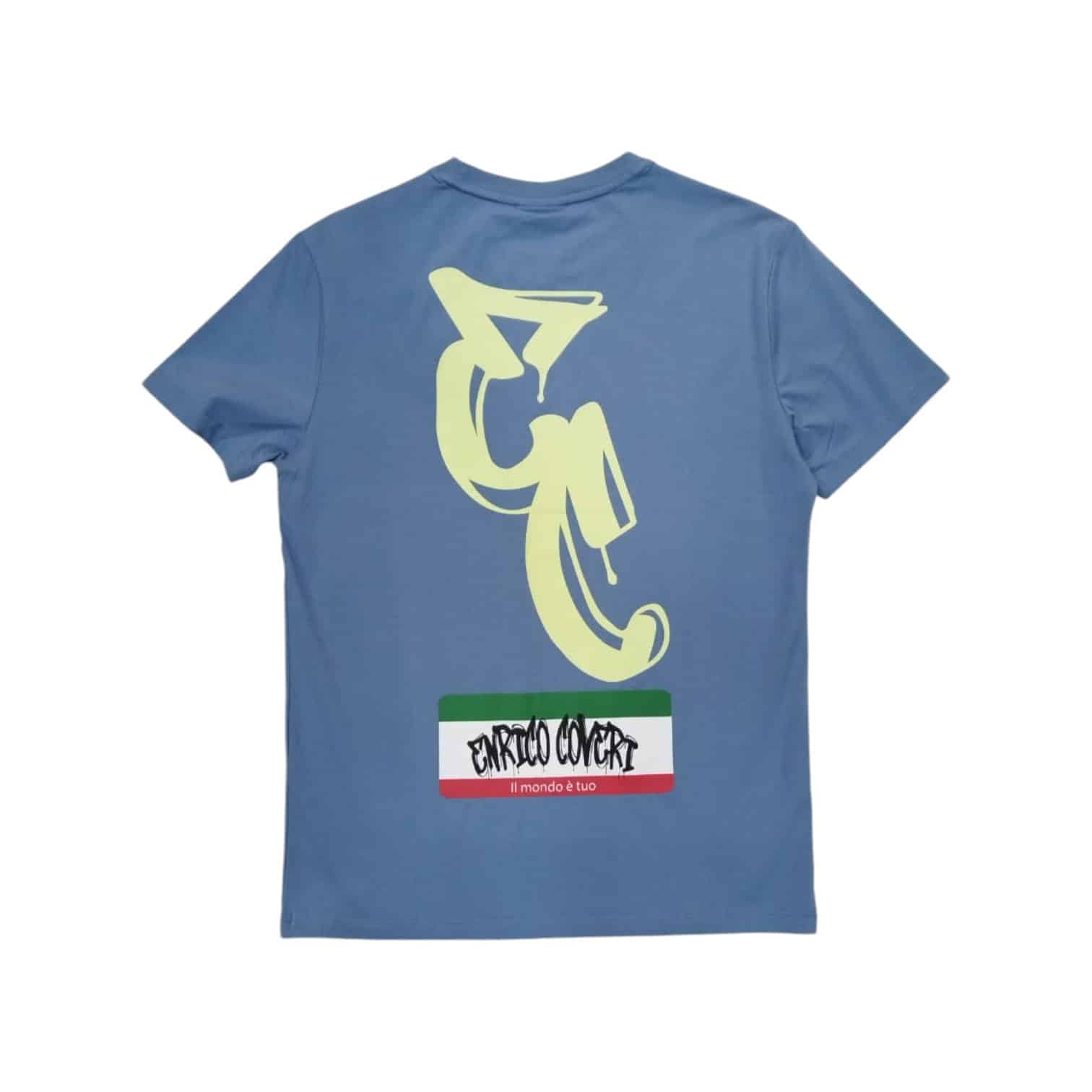 Enrico Coveri T-shirt Back Print Blue