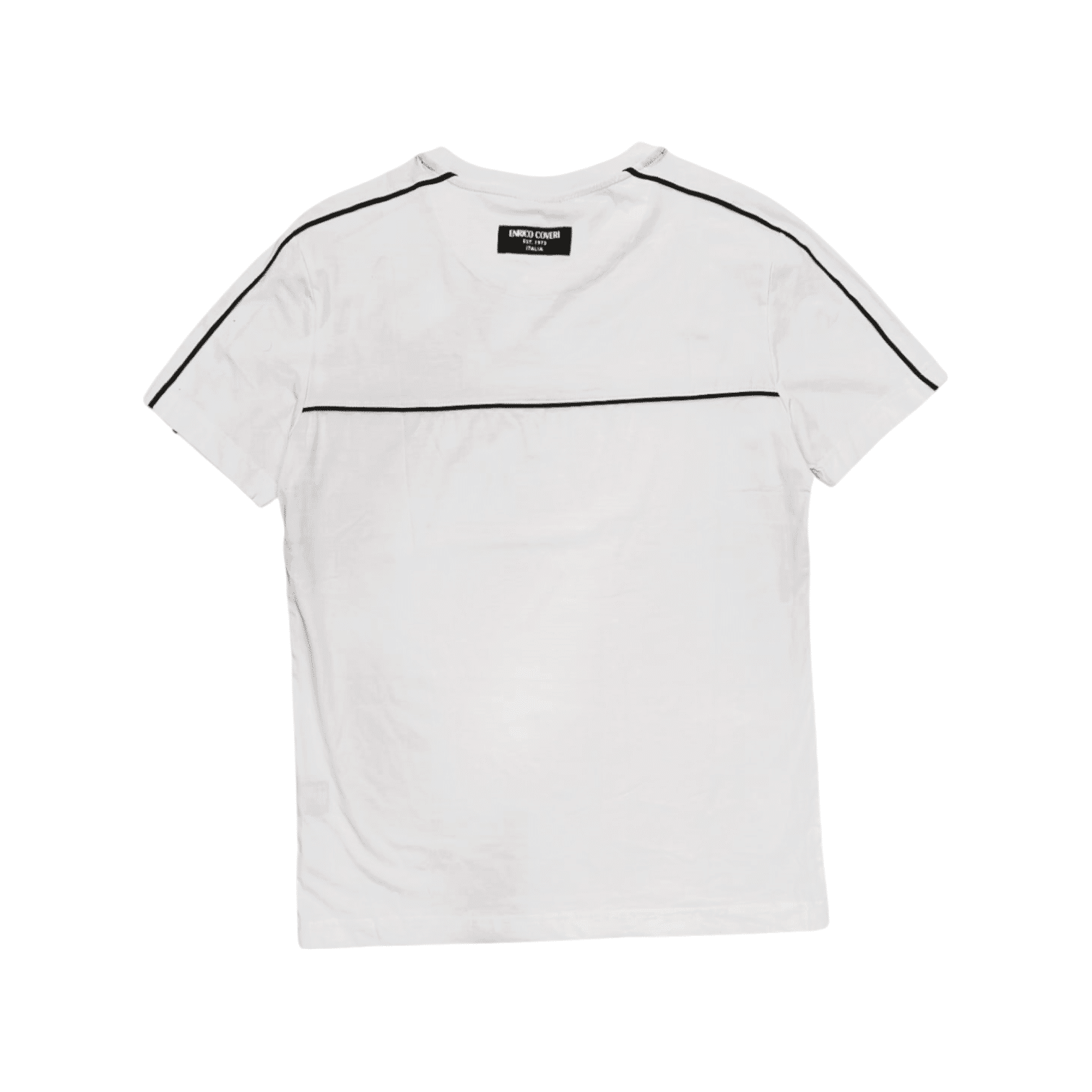 Enrico Coveri 1 Stripe T-Shirt White/Black