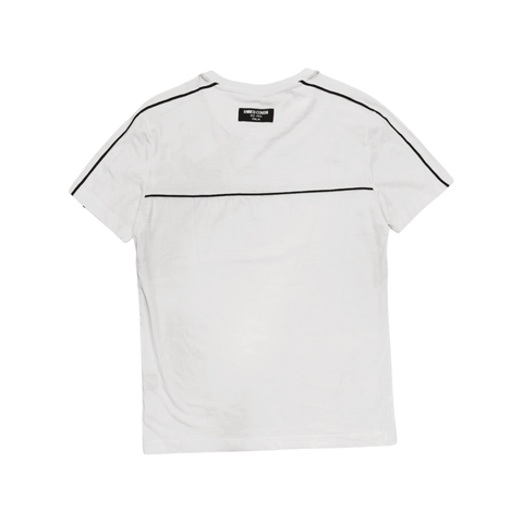 Enrico Coveri 1 Stripe T-Shirt White/Black