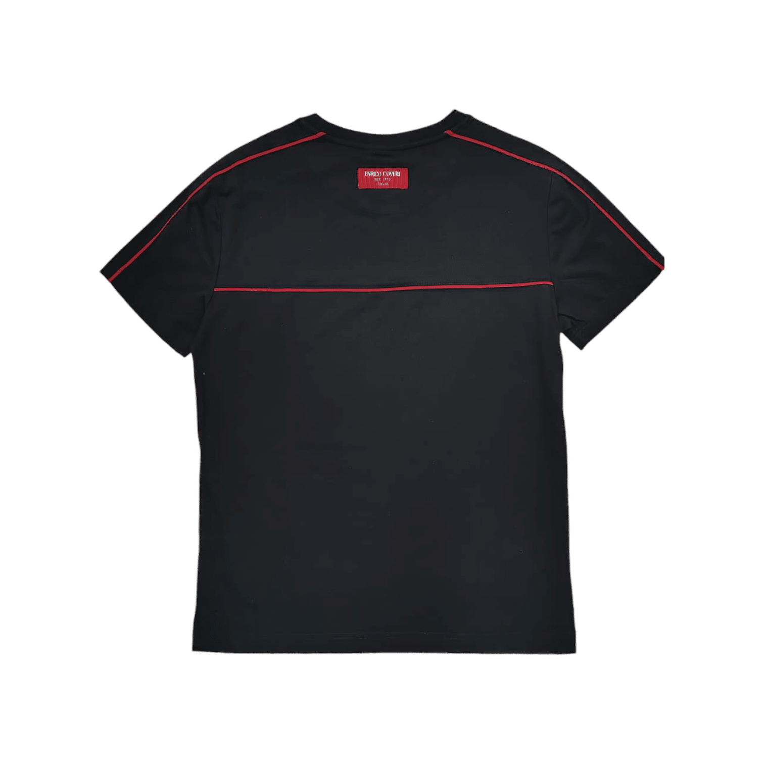 Enrico Coveri 1 Stripe T-Shirt Black/Red