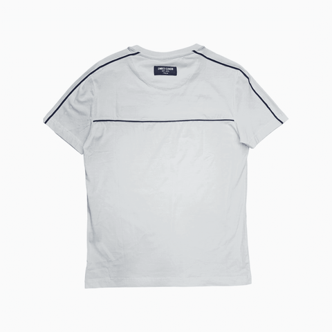Enrico Coveri 1 Stripe T-Shirt White/Blue
