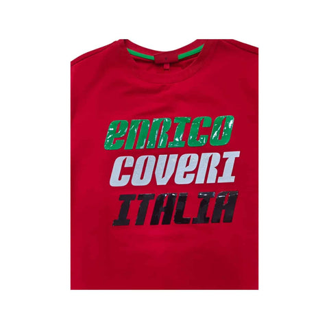 Enrico Coveri T-shirt Triple Logo Red