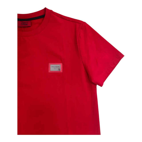 Enrico Coveri Mini Metal Logo T-Shirt Red