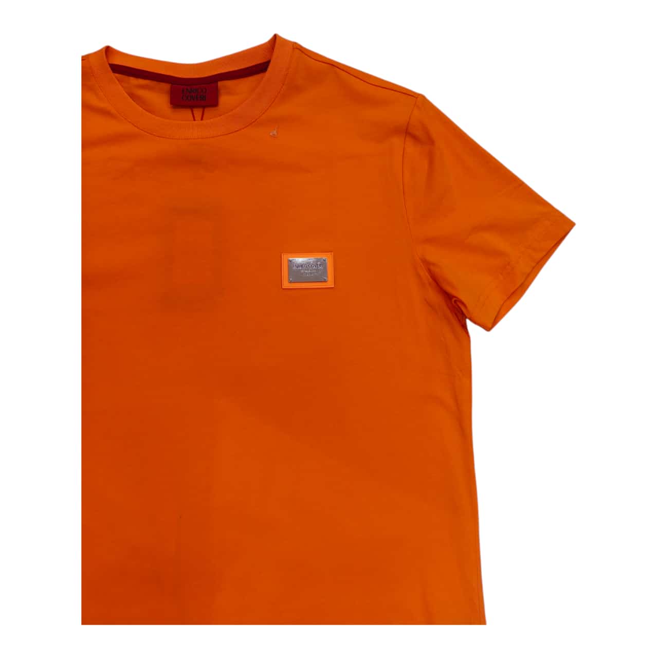 Enrico Coveri T-shirt Mini Metal Logo Orange
