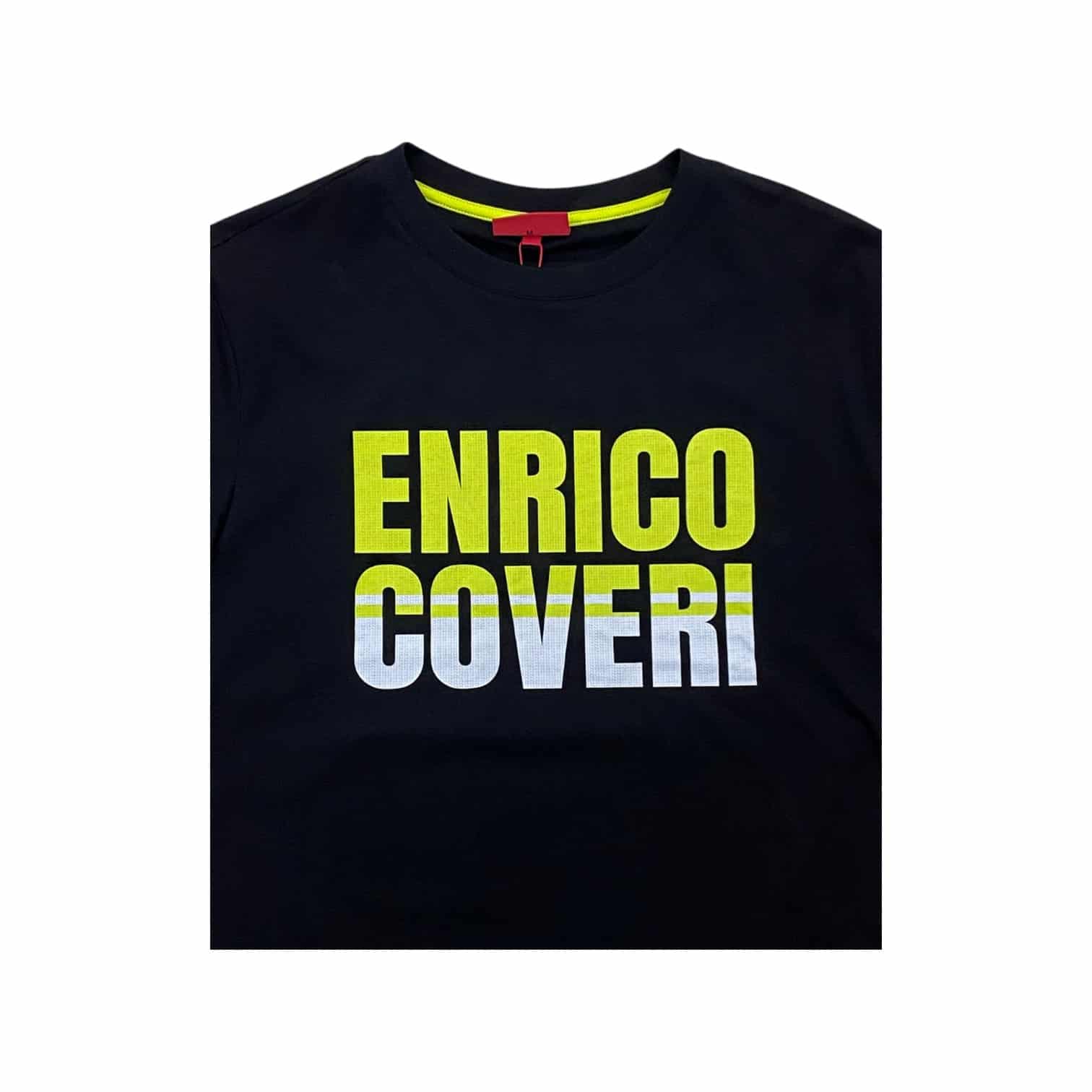 Enrico Coveri T-Shirt Double Logo Black/Yellow