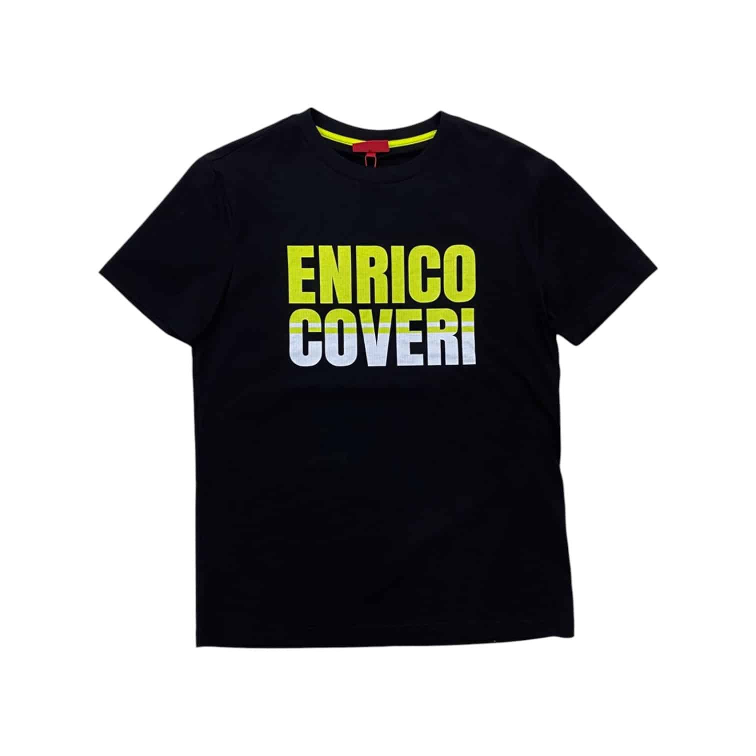 Enrico Coveri T-Shirt Double Logo Black/Yellow – thebrandedwardrobe