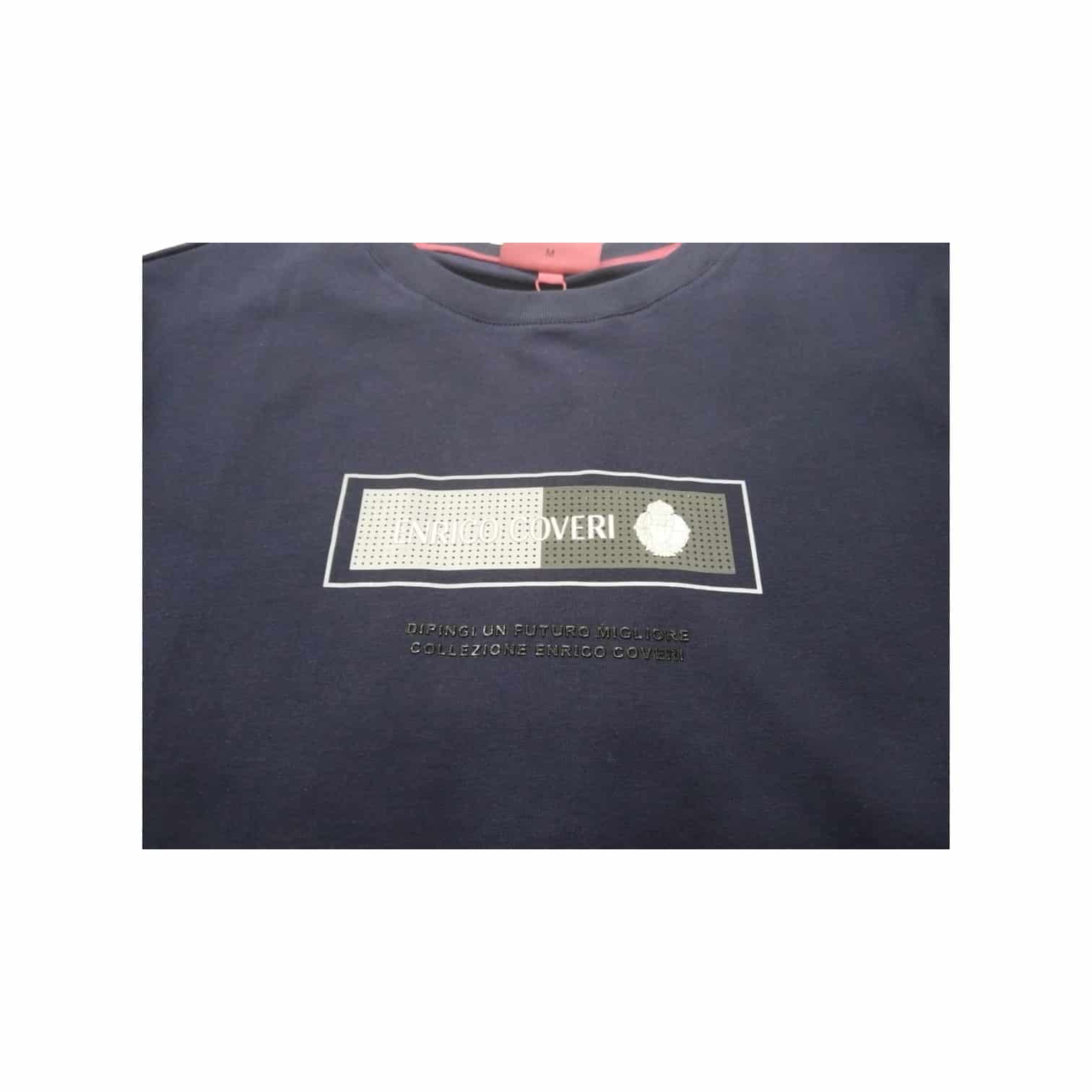 Enrico Coveri T-Shirt Graphic Dot Print Navy