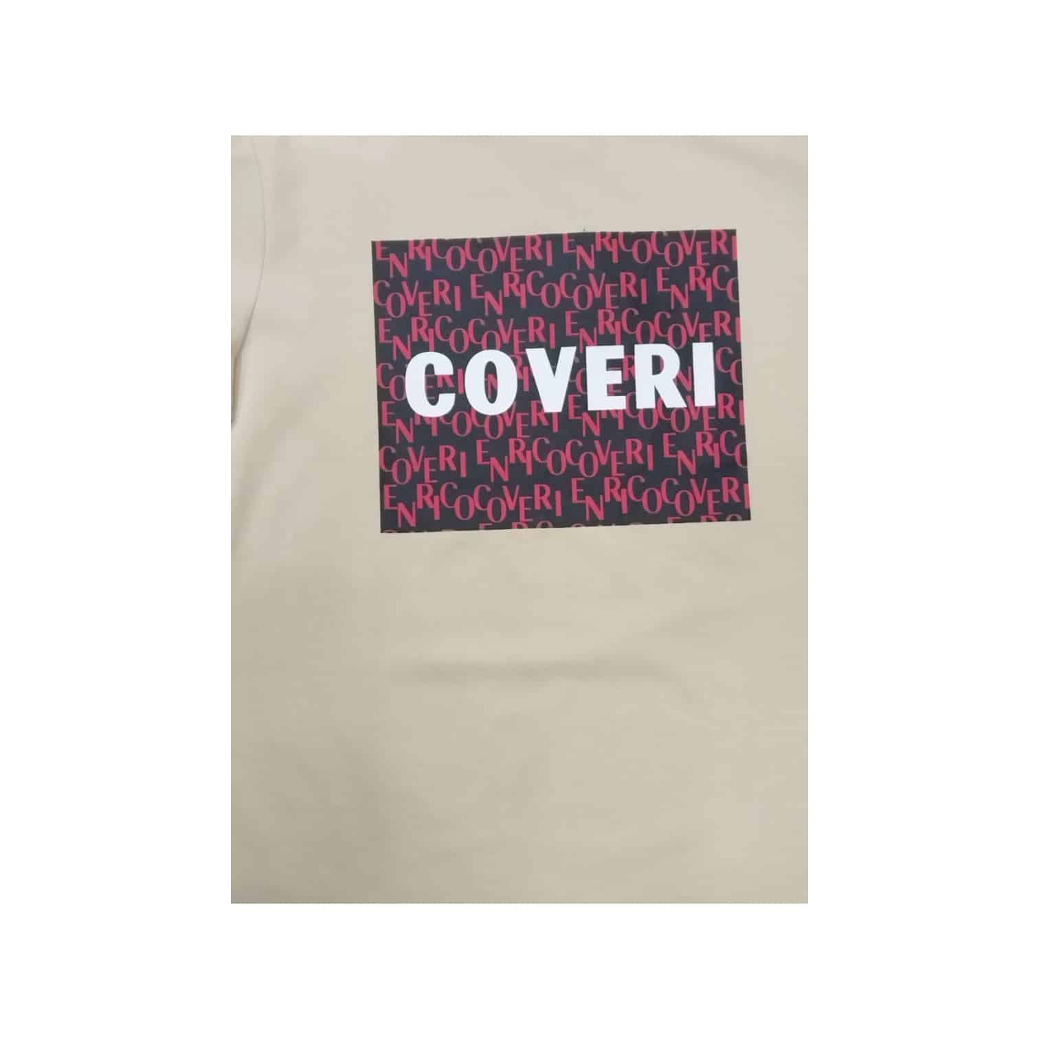 Enrico Coveri Graphic Block Logo Print Khaki