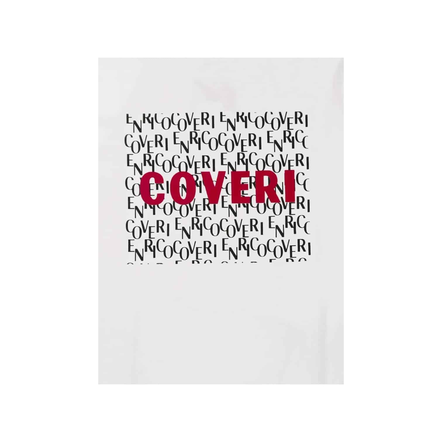 Enrico Coveri Graphic Block Logo Print White