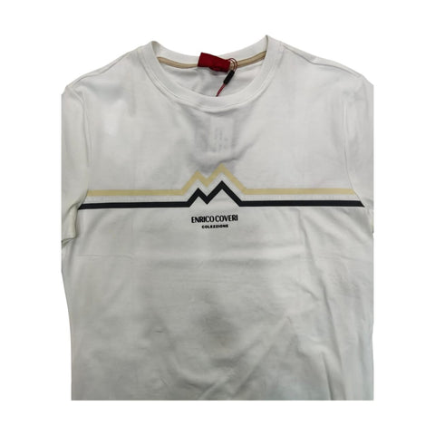 Enrico Coveri T-shirt Zig-Zag Stripe Print White
