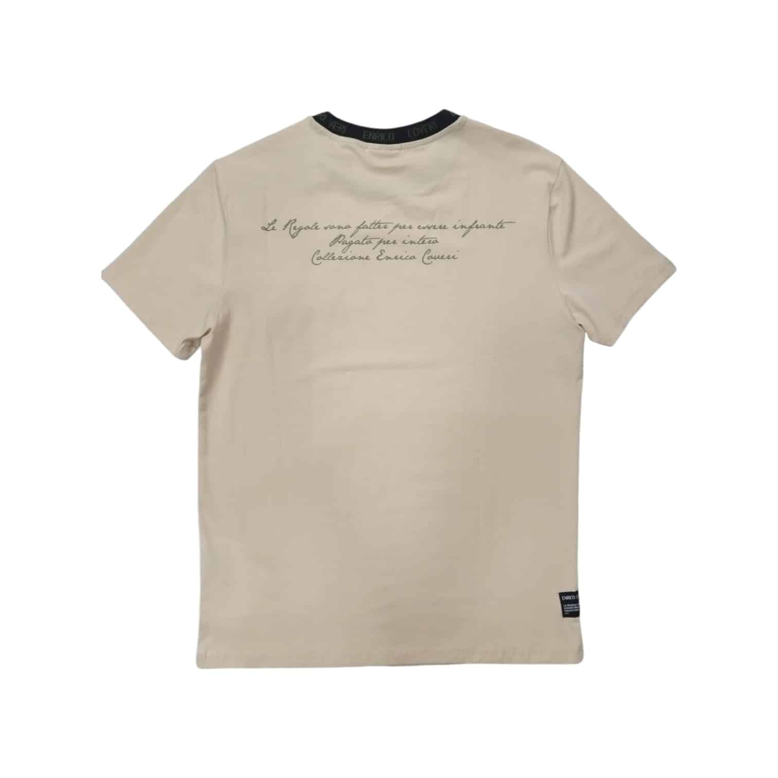 Enrico Coveri T-Shirt Round Neck Print Light Apricot