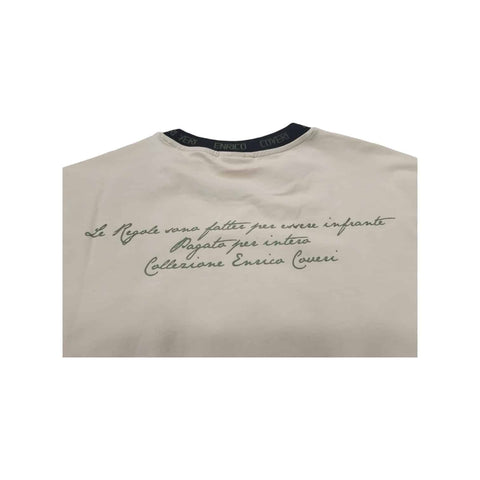 Enrico Coveri T-Shirt Round Neck Print Light Apricot