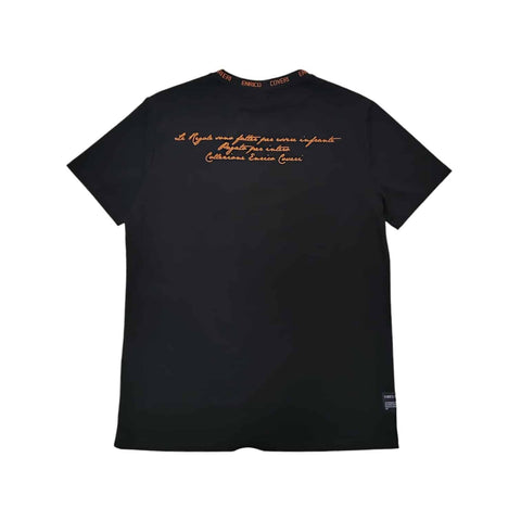 Enrico Coveri T-Shirt Round Neck Logo Black