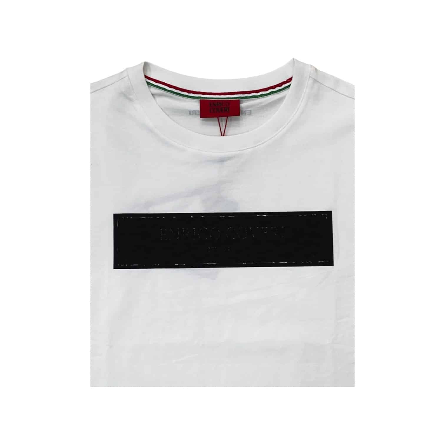 Enrico Coveri T-Shirt Italia Stud Logo White