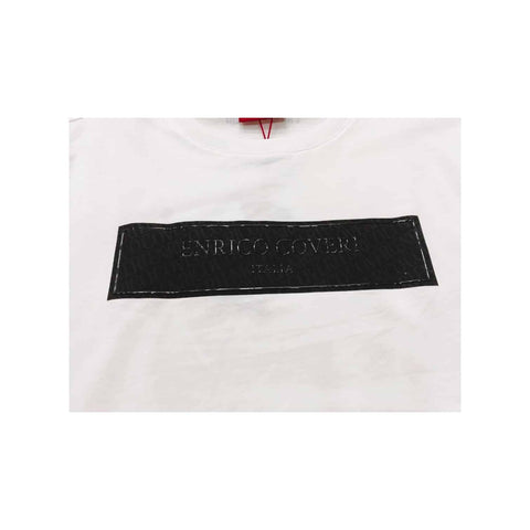 Enrico Coveri T-Shirt Italia Stud Logo White