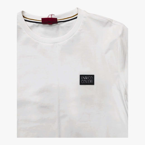 Enrico Coveri T-shirt Striped Sleeve White