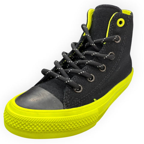 Converse School Kids Chuck Taylor All Star Hi Black; Volt And Gum