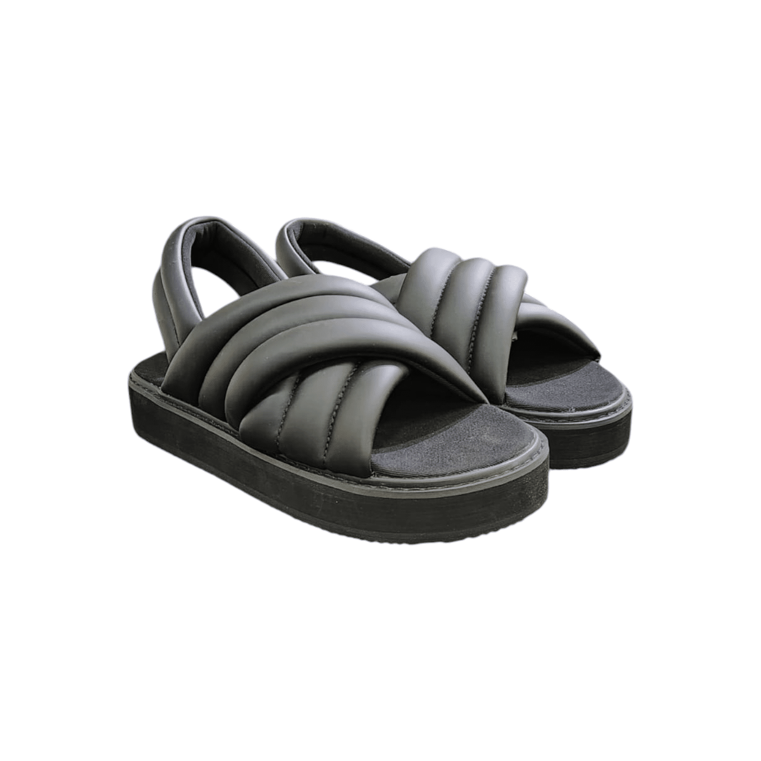 Jonathan D Puffed Jonah Slip On Slide Crow Black
