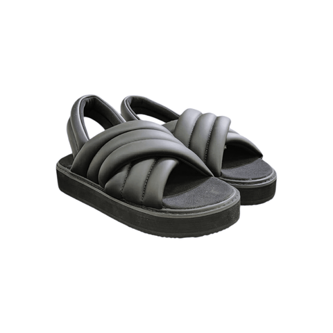 Jonathan D Puffed Jonah Slip On Slide Crow Black