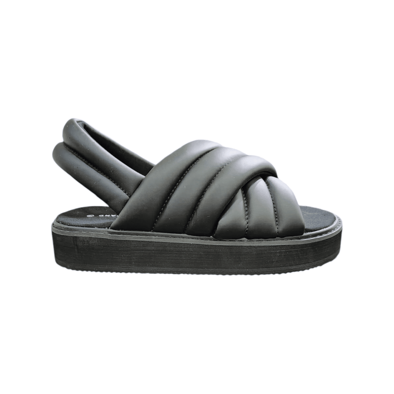 Jonathan D Sandal Puffed Slide Crow Black