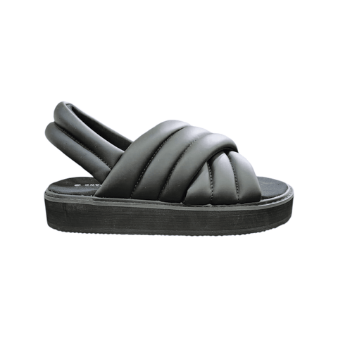 Jonathan D Sandal Puffed Slide Crow Black