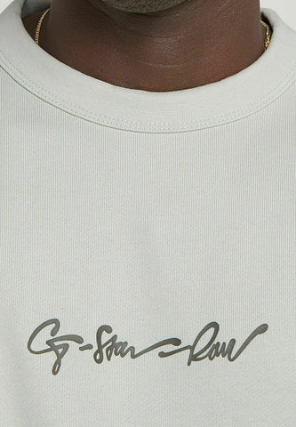 Gstar Sweater Script Logo Mercury Grey