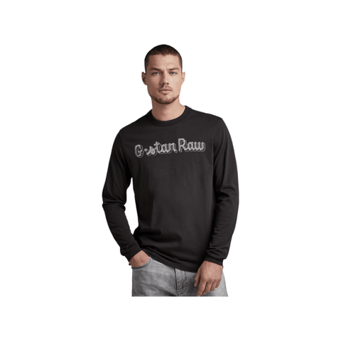 G Star Crew L/S Embro Graphic Black