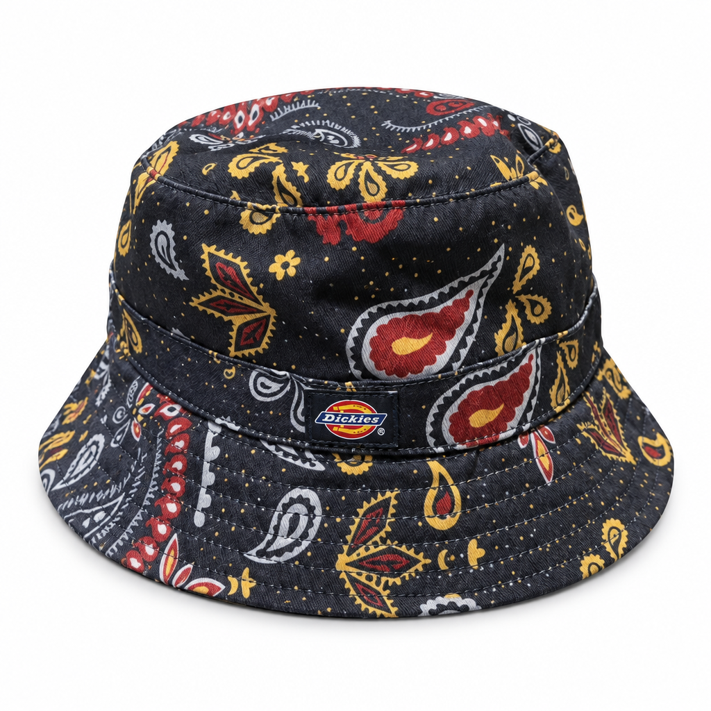 Dickies Bucket Hat Gibson Paisley Black