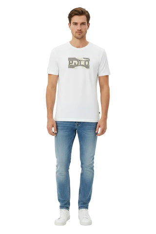 The Polo Abstract Wave Graphic Crew Neck Tee – Off-White