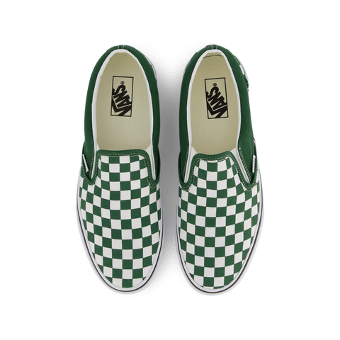 Vans Classic Slip-On Checkerboard Green