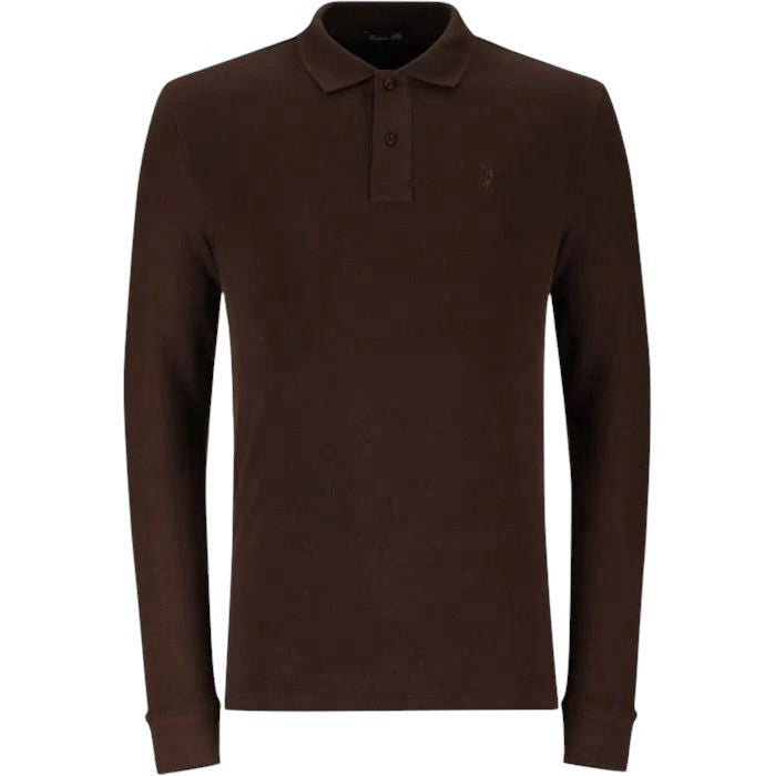 Polo Golfer Ls Essential Pique Brown