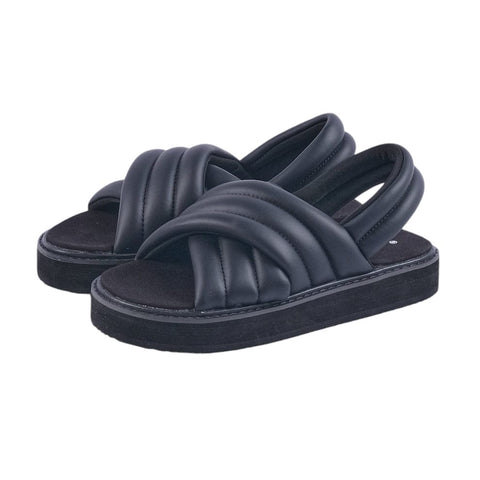 Jd Sandal Puffed Slide Crow Black