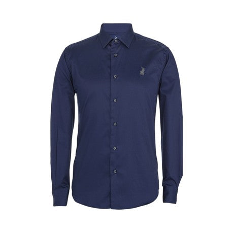 The Polo Poplin Slim Fit Button Down Shirt – Navy Blue