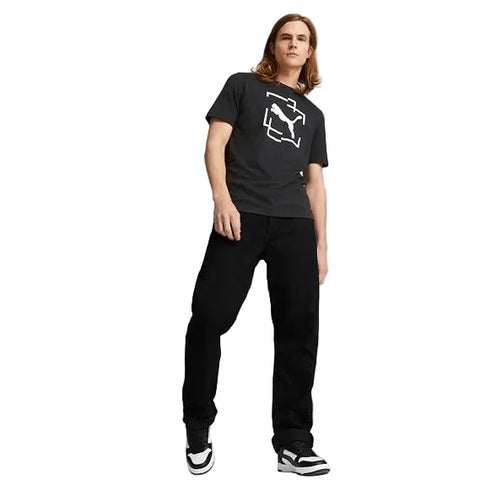 Puma T-Shirt Cat Graphic Black/White