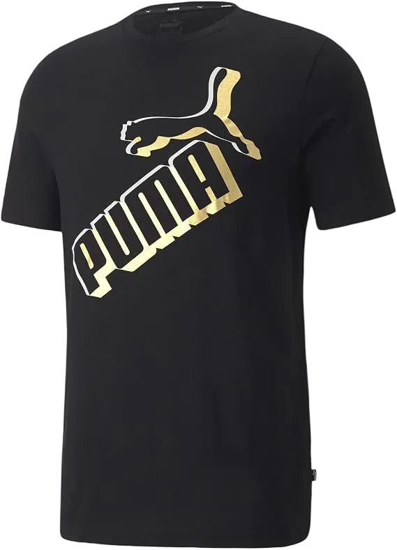 Puma T-Shirt Big Logo Foil Black/Gold