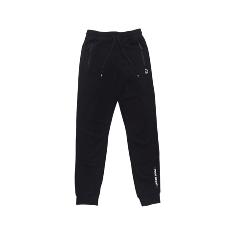 Polo Tracksuit Mens Sport Tech Cuffed Fleece Black