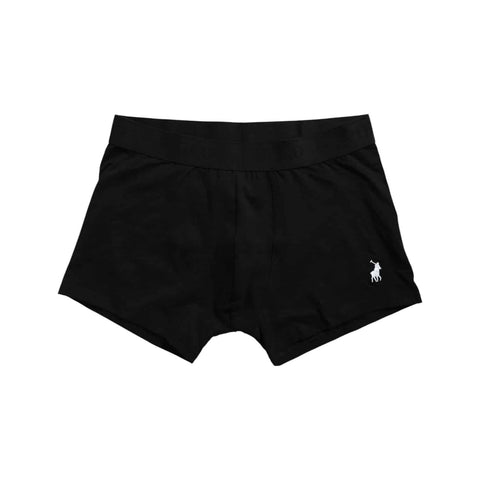 Polo Boxer Basic Knit Print 3-Pk Plain Black