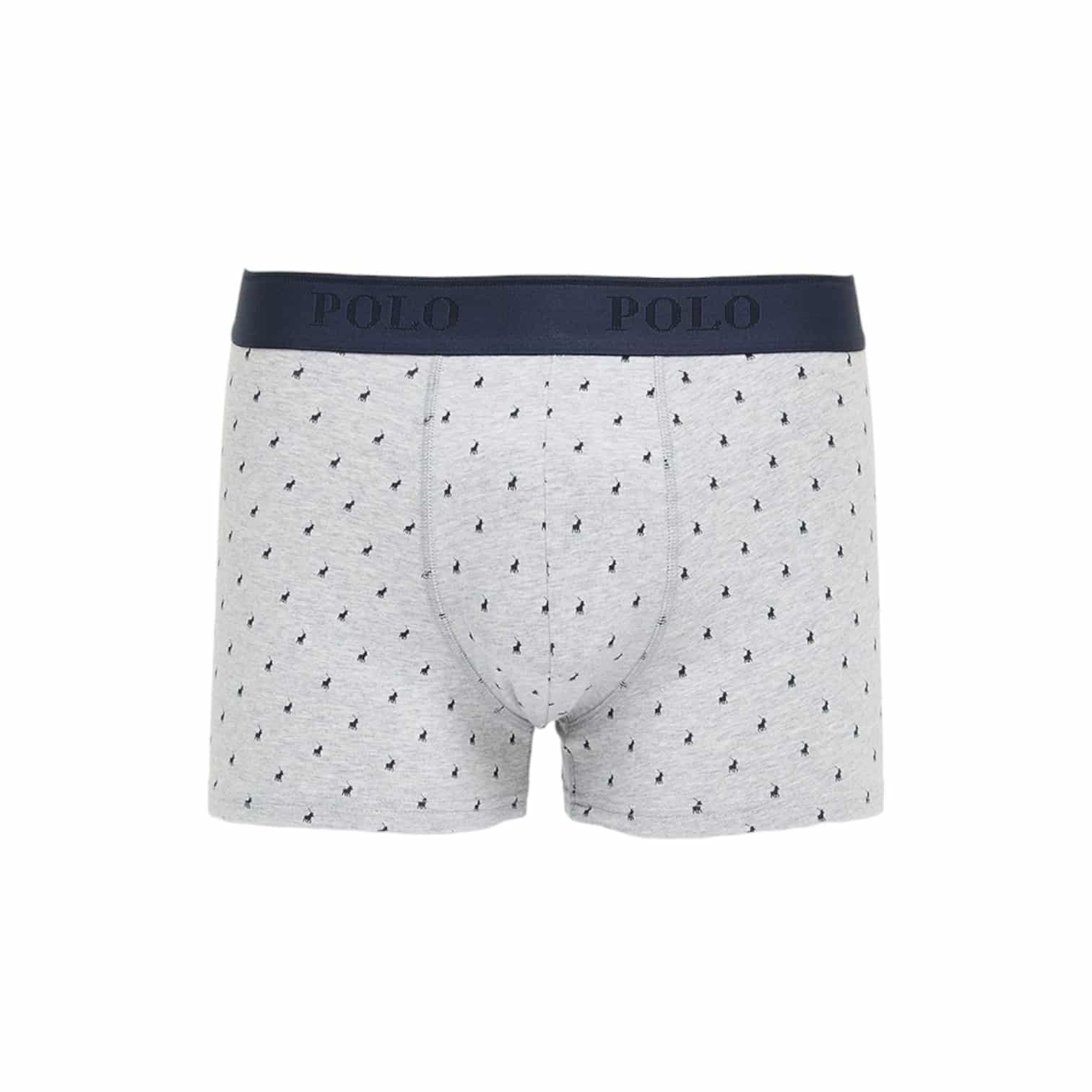 Polo Boxer Basic Knit Monogram Print 3-Pk Navy